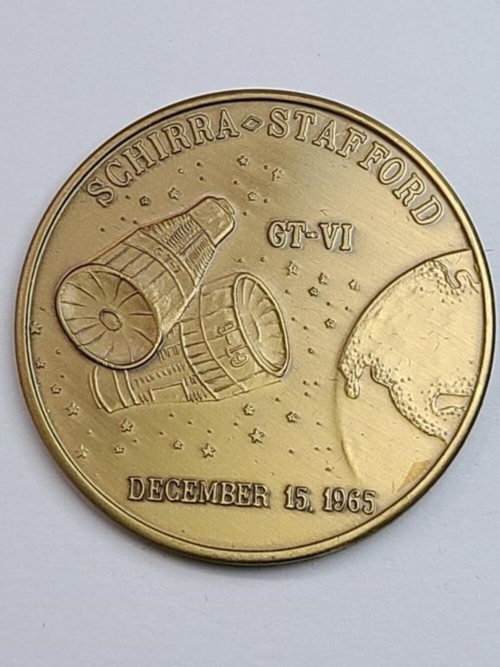 1965 Project Gemini Commemorative Token... Uncirculated... In Protective Capsule